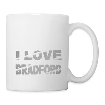 Bradford Angleterre UK City Font Skyline J’adore - Mug blanc - blanc - Droite