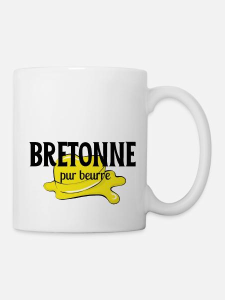Bretonne pur beurre | Cadeau femme drôle - Mug blanc - blanc