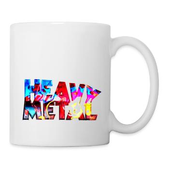 Heavy Metal Darkstyle Skull Rockmusik - Tasse - Weiß - Rechts