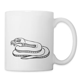 Gefährliche böse Schlange Design - Tasse - Weiß - Rechts