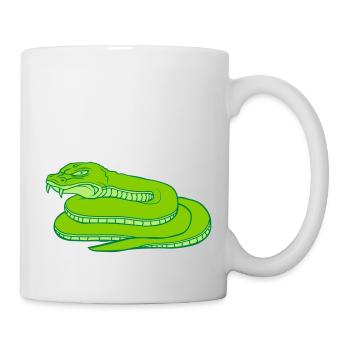 Böse gefährliche Schlange Design - Tasse - Weiß - Rechts