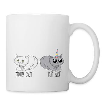 Motif de chat licorne mignon pour les propriétaires de chats - Mug blanc - blanc - Droite