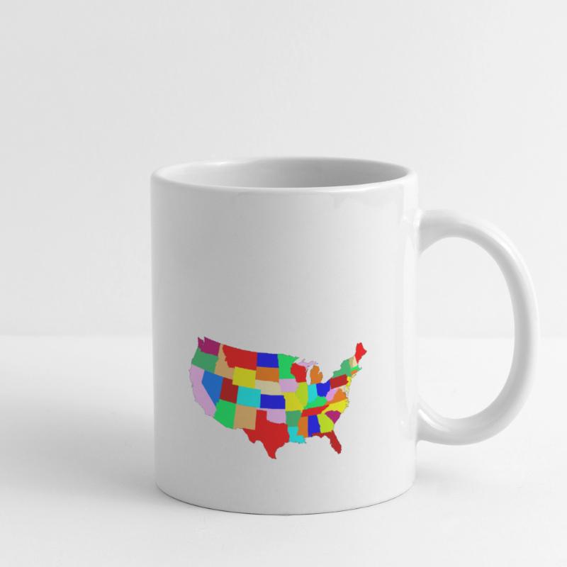 USA Patchwork Map Mug