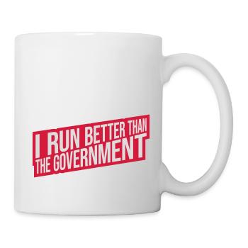 mieux fonctionner que le gouvernement - Mug blanc - blanc - Droite