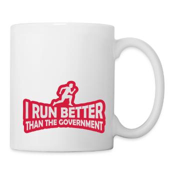 run better than government - Mug - white - Right