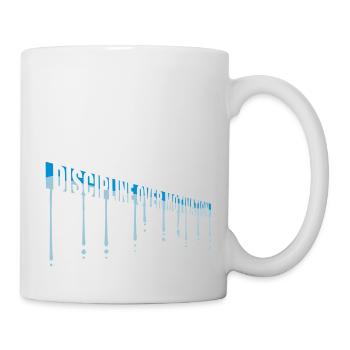 discipline over motivation Zitat - Tasse - Weiß - Rechts