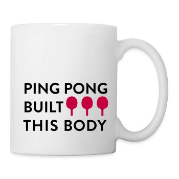 Give away a table tennis shirt with a funny saying - Mug - white - Right