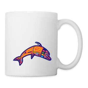 Kultur der Inkas, Delfin - Tasse - Weiß - Rechts