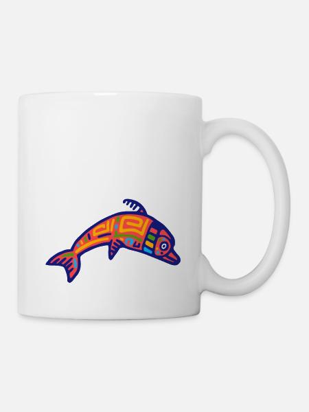 Kultur der Inkas, Delfin - Tasse - Weiß