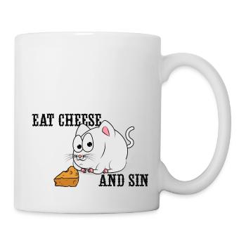 Eat Cheese And Sin - Mug - white - Right