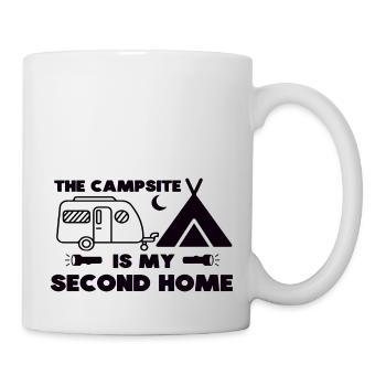 The Campsite is my Second Home - Tasse - Weiß - Rechts