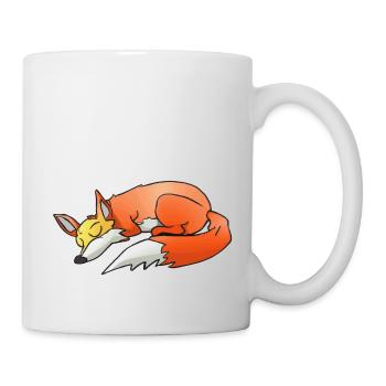 Schlafender Fuchs Schlafshirt Fuchs Liebhaber - Tasse - Weiß - Rechts