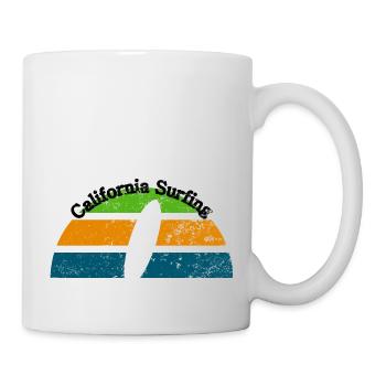 Kalifornisches Surfen Design - Tasse - Weiß - Rechts