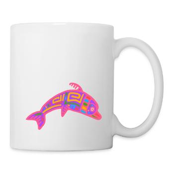 Culture inca, symbole du dauphin - Mug blanc - blanc - Droite