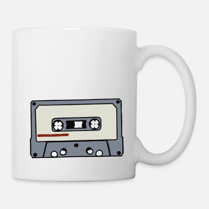 Kassette Retro Geschenkidee - Tasse - Weiß