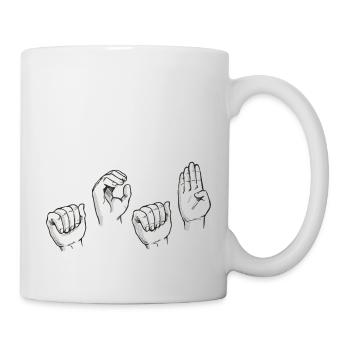 ACAB Sign Language Hand Signals - Mug - white - Right
