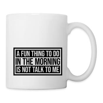 ne me parle pas - Mug blanc - blanc - Droite