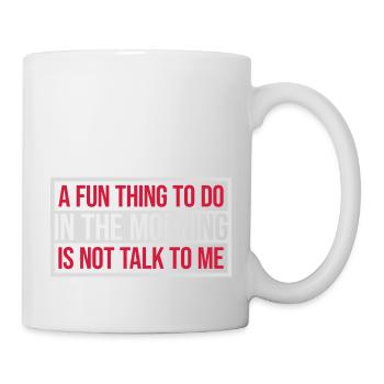 ne me parle pas - Mug blanc - blanc - Droite
