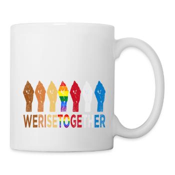 Lgbtq Werisetogether Flag - Mug - white - Right