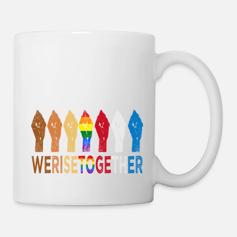 Lgbtq Werisetogether Flag - Mug - white
