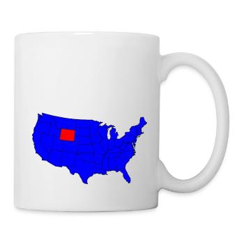 Bundesstaat Wyoming Lage - Tasse - Weiß - Rechts