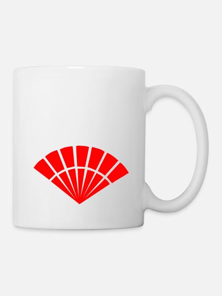 Japanisches Symbol, Fächer - Tasse - Weiß