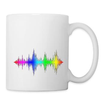 Music Equalizer Wellen bunt - Tasse - Weiß - Rechts
