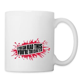 trop près de moi - Mug blanc - blanc - Droite