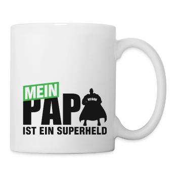 Mein Papa ist ein Superheld - Tasse - Weiß - Rechts