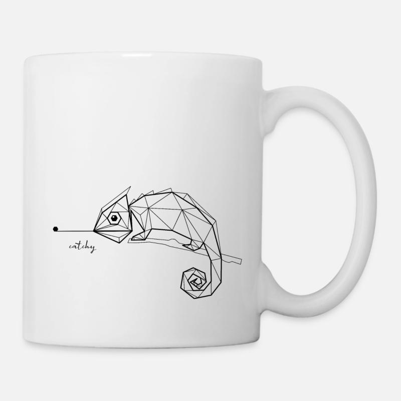 Art au trait caméléon - Mug blanc - blanc