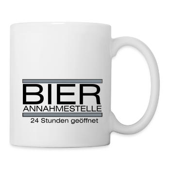 Bier-Annahmestelle - Tasse - Weiß - Rechts