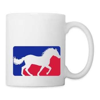 Horse Red Blue Sport - Mug - white - Right