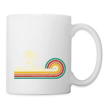 Golden Retriever Hund retro vintage Silhouette - Tasse - Weiß - Rechts