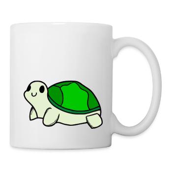 Süße Schildkröte Geschenkidee Baby und Kinder - Tasse - Weiß - Rechts