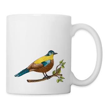Oiseau - Mug blanc - blanc - Droite