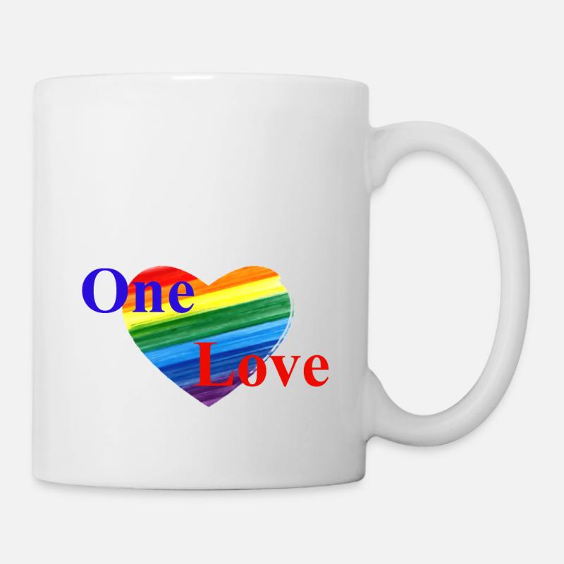 Un seul amour... partout dans le monde - Mug blanc - blanc