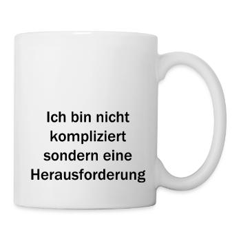 Ich bin nicht kompliziert - Tasse - Weiß - Rechts
