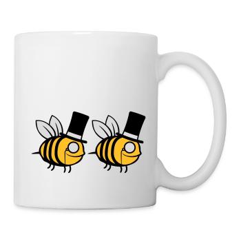 Team Zylinder Hut Bienen - Tasse - Weiß - Rechts