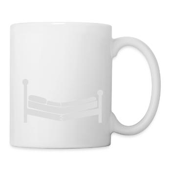 Zerstörtes Bett Clipart Logo - Tasse - Weiß - Rechts