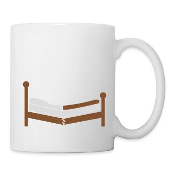 Kaputtes Bett Clipart Logo - Tasse - Weiß - Rechts