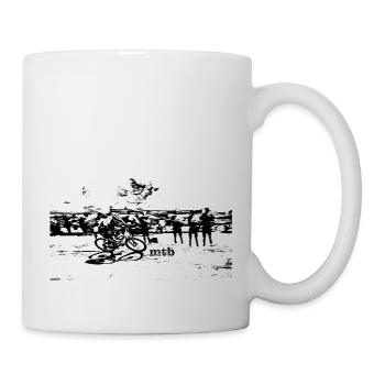 MTB Downhill Mountainbike - Tasse - Weiß - Rechts