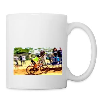 Mountainbiken bergab - Tasse - Weiß - Rechts