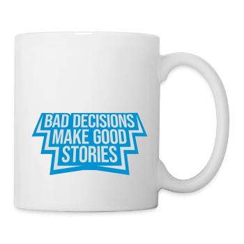 bad decisions great stories - Mug - white - Right