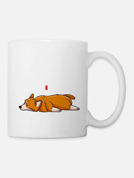 Charge Me Niedlicher Hund Corgi Design - Tasse - Weiß