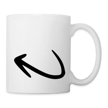 Arrow drawing sketch black - Mug - white - Right