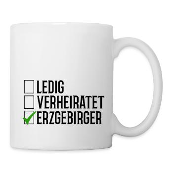 Erzgebirge Ledig Verheiratet - Tasse - Weiß - Rechts