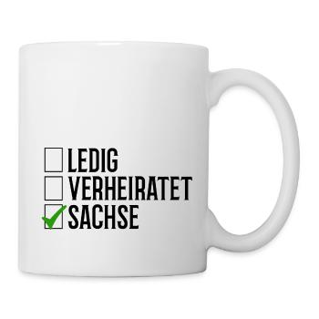 Sachsen Verheiratet Ledig - Tasse - Weiß - Rechts