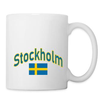 Stockholm schweden flagge - Tasse - Weiß - Rechts