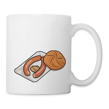 Frankfurter Würstel - Wiener Würstchen - Tasse - Weiß - Rechts