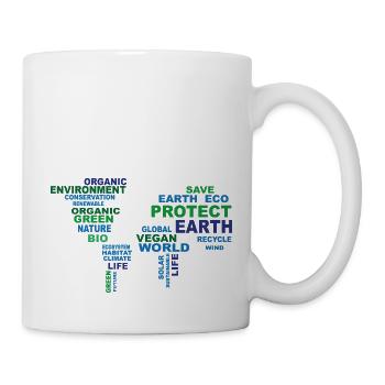 Erde - Tasse - Weiß - Rechts